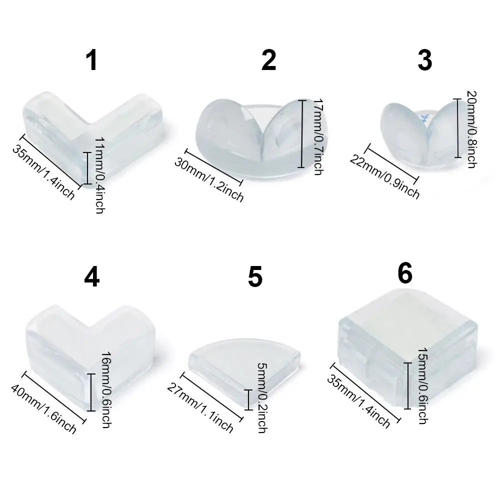 4Pcs Children Safety Edge Guards Transparent Soft Silicon Baby Safe Corner Protector Table Desk Corner Guard